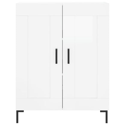 Credenza 69,5x34x90 cm in Legno Multistrato Bianco Lucido - homemem39
