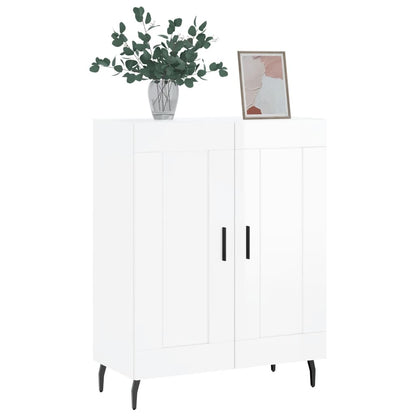 Credenza 69,5x34x90 cm in Legno Multistrato Bianco Lucido - homemem39