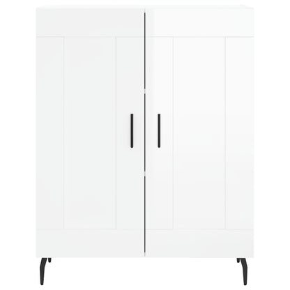 Credenza 69,5x34x90 cm in Legno Multistrato Bianco Lucido - homemem39