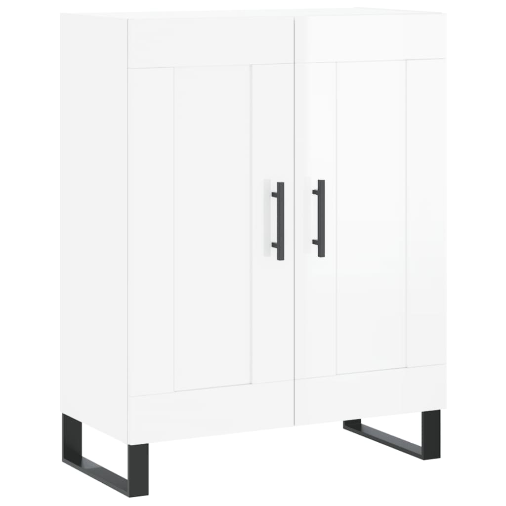 Credenza 69,5x34x90 cm in Legno Multistrato Bianco Lucido - homemem39