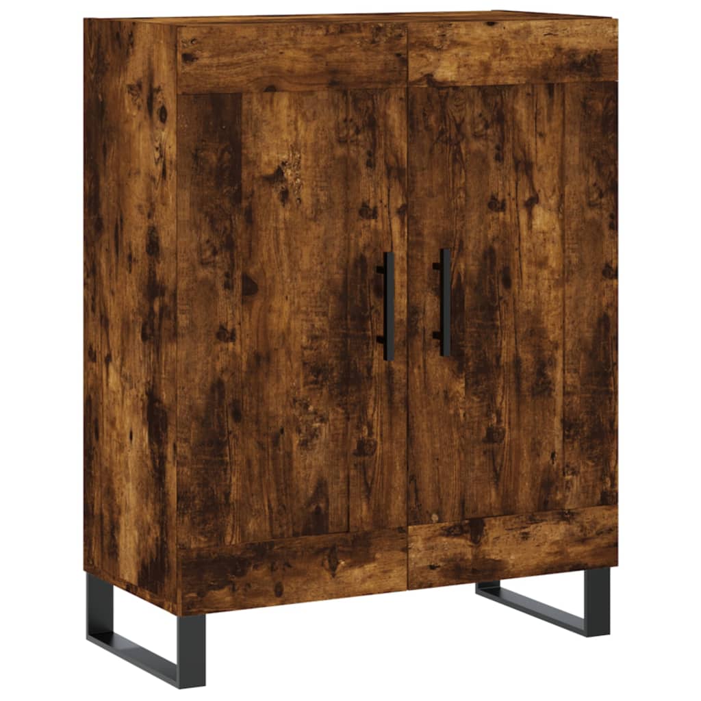 Credenza Rovere Fumo 69,5x34x90 cm in Legno Multistrato