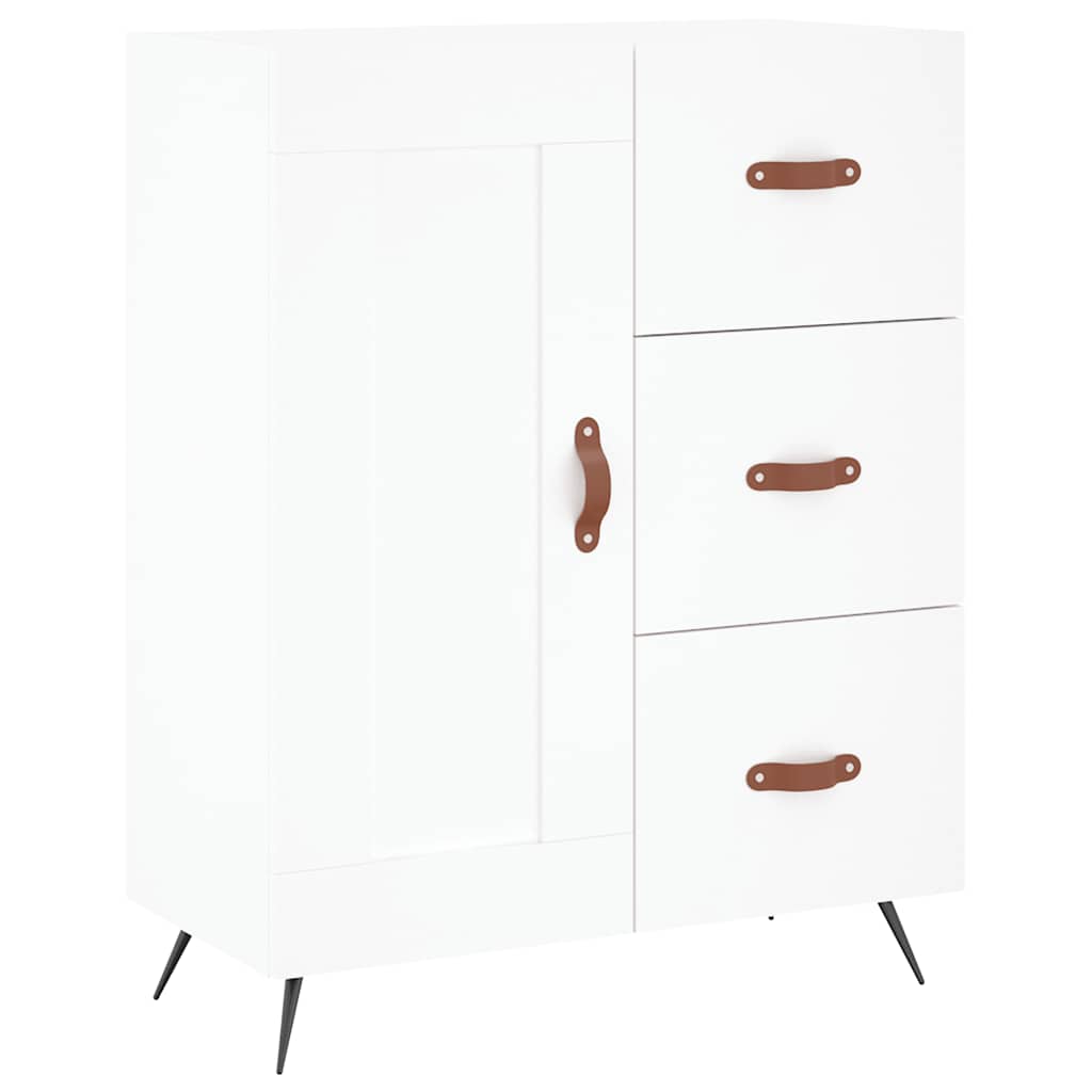 Credenza Bianca 69,5x34x90 cm in Legno Multistrato - homemem39