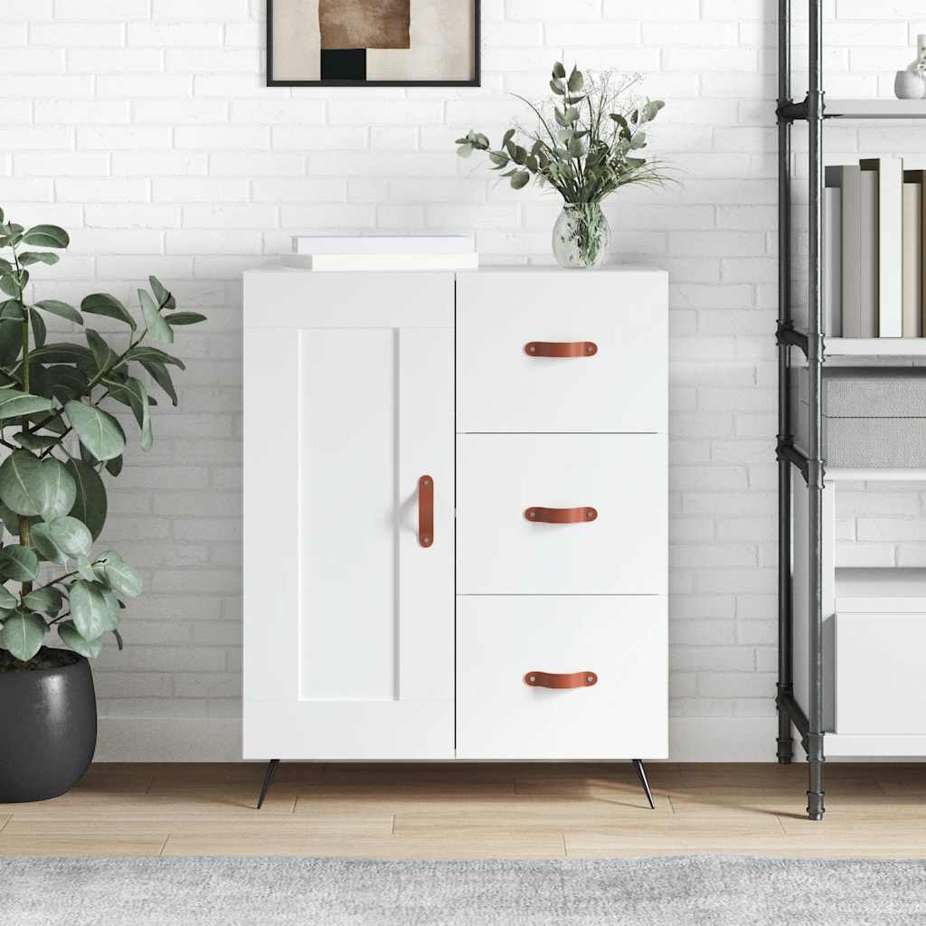 Credenza Bianca 69,5x34x90 cm in Legno Multistrato | homemem39