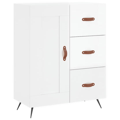 Credenza 69,5x34x90 cm in Legno Multistrato Bianco Lucido - homemem39