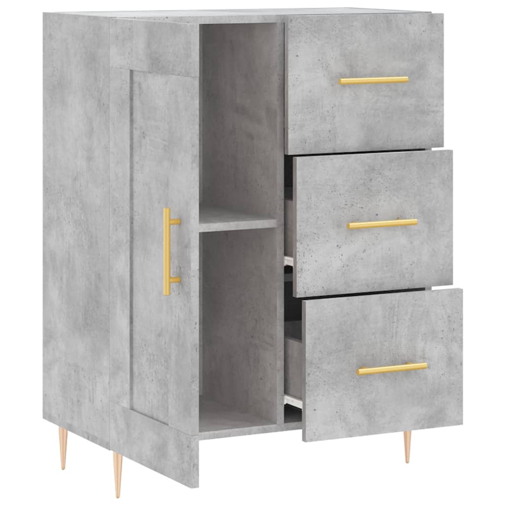 Credenza Grigio Cemento 69,5x34x90 cm in Legno Multistrato - homemem39