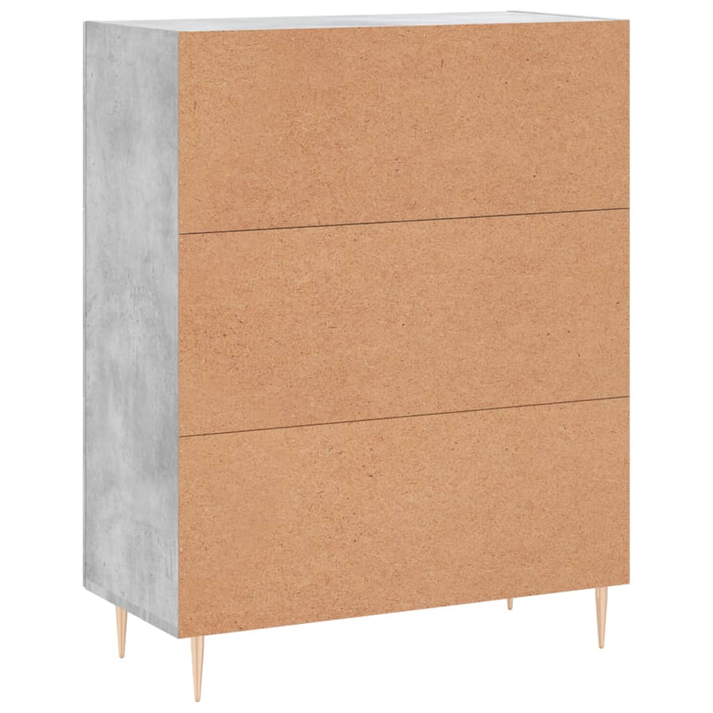 Credenza Grigio Cemento 69,5x34x90 cm in Legno Multistrato - homemem39