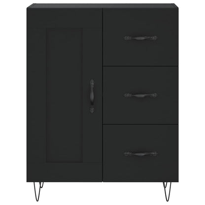 Credenza Nera 69,5x34x90 cm in Legno Multistrato - homemem39