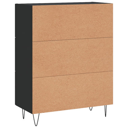 Credenza Nera 69,5x34x90 cm in Legno Multistrato - homemem39