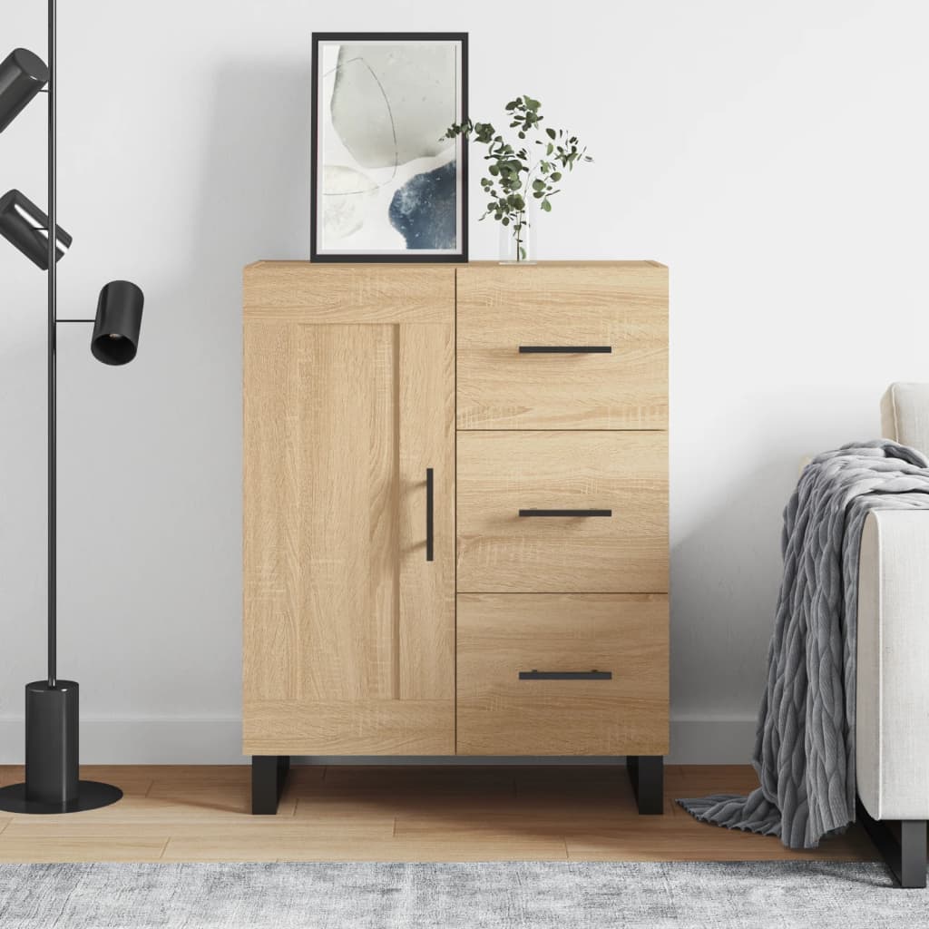 Credenza Rovere Sonoma 69,5x34x90 cm in Legno Multistrato - homemem39