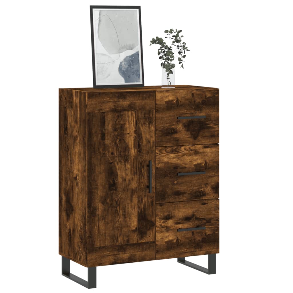 Credenza Rovere Fumo 69,5x34x90 cm in Legno Multistrato - homemem39