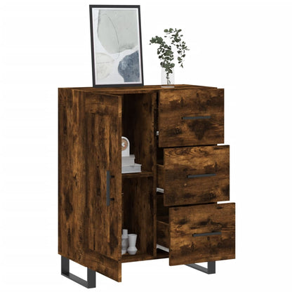 Credenza Rovere Fumo 69,5x34x90 cm in Legno Multistrato