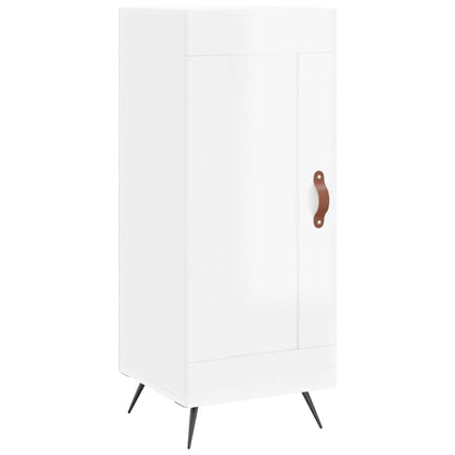Credenza Bianco Lucido 34,5x34x90 cm in Legno Multistrato - homemem39