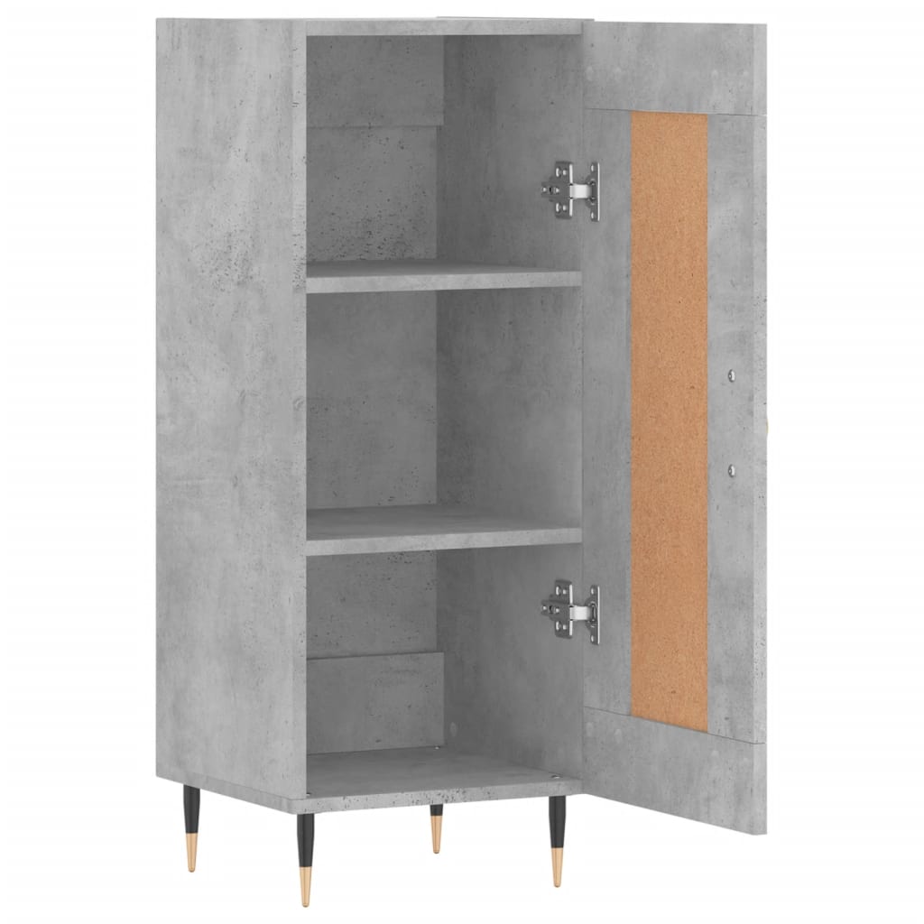 Credenza Grigio Cemento 34,5x34x90 cm in Legno Multistrato - homemem39
