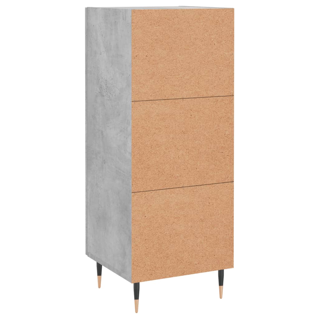 Credenza Grigio Cemento 34,5x34x90 cm in Legno Multistrato - homemem39