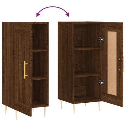 Credenza Rovere Marrone 34,5x34x90 cm in Legno Multistrato - homemem39