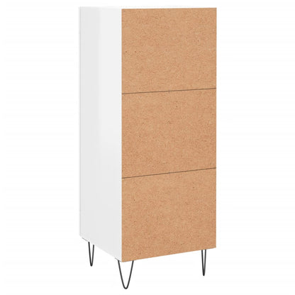 Credenza Bianco Lucido 34,5x34x90 cm in Legno Multistrato - homemem39