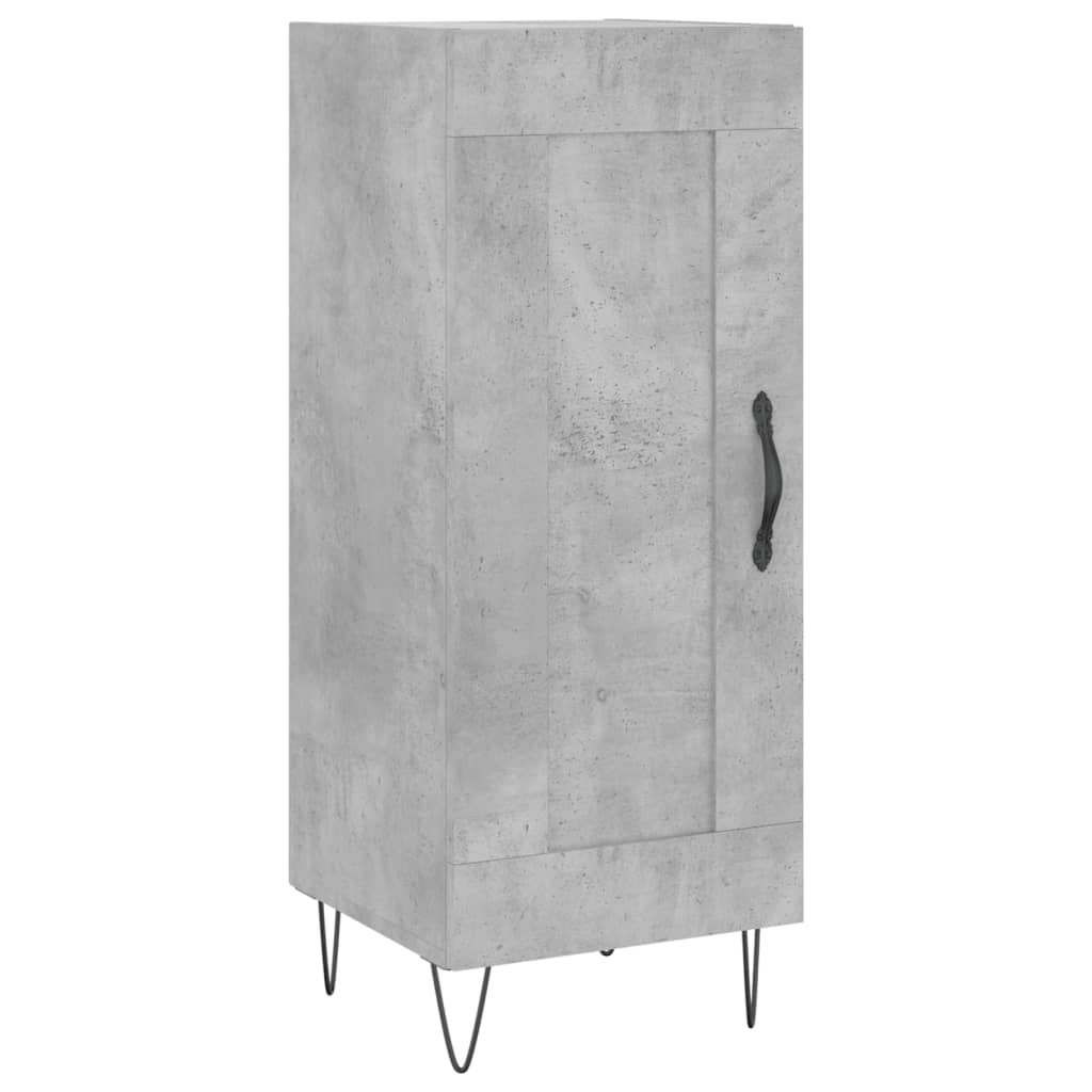 Credenza Grigio Cemento 34,5x34x90 cm in Legno Multistrato