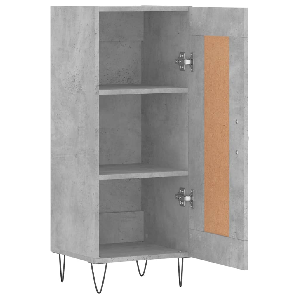 Credenza Grigio Cemento 34,5x34x90 cm in Legno Multistrato - homemem39