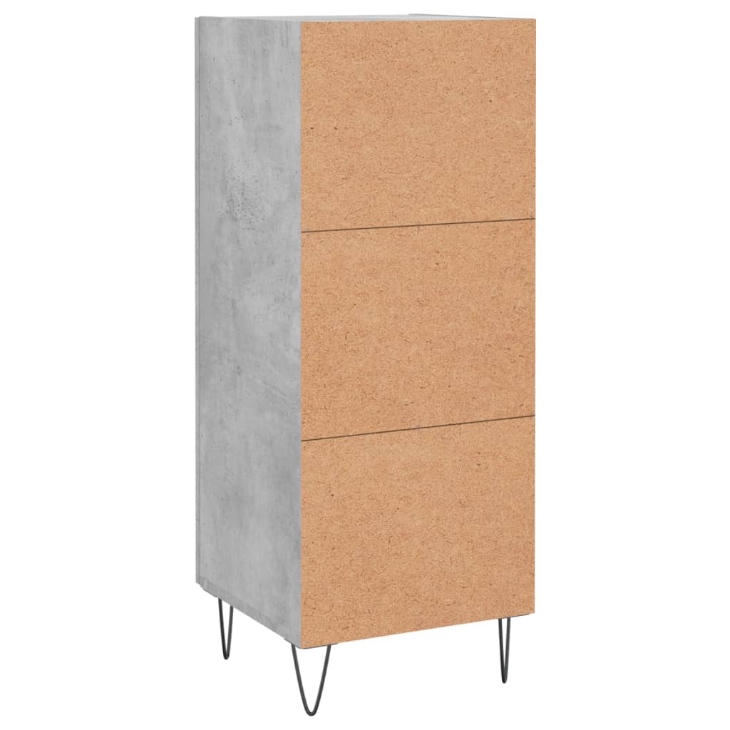 Credenza Grigio Cemento 34,5x34x90 cm in Legno Multistrato - homemem39