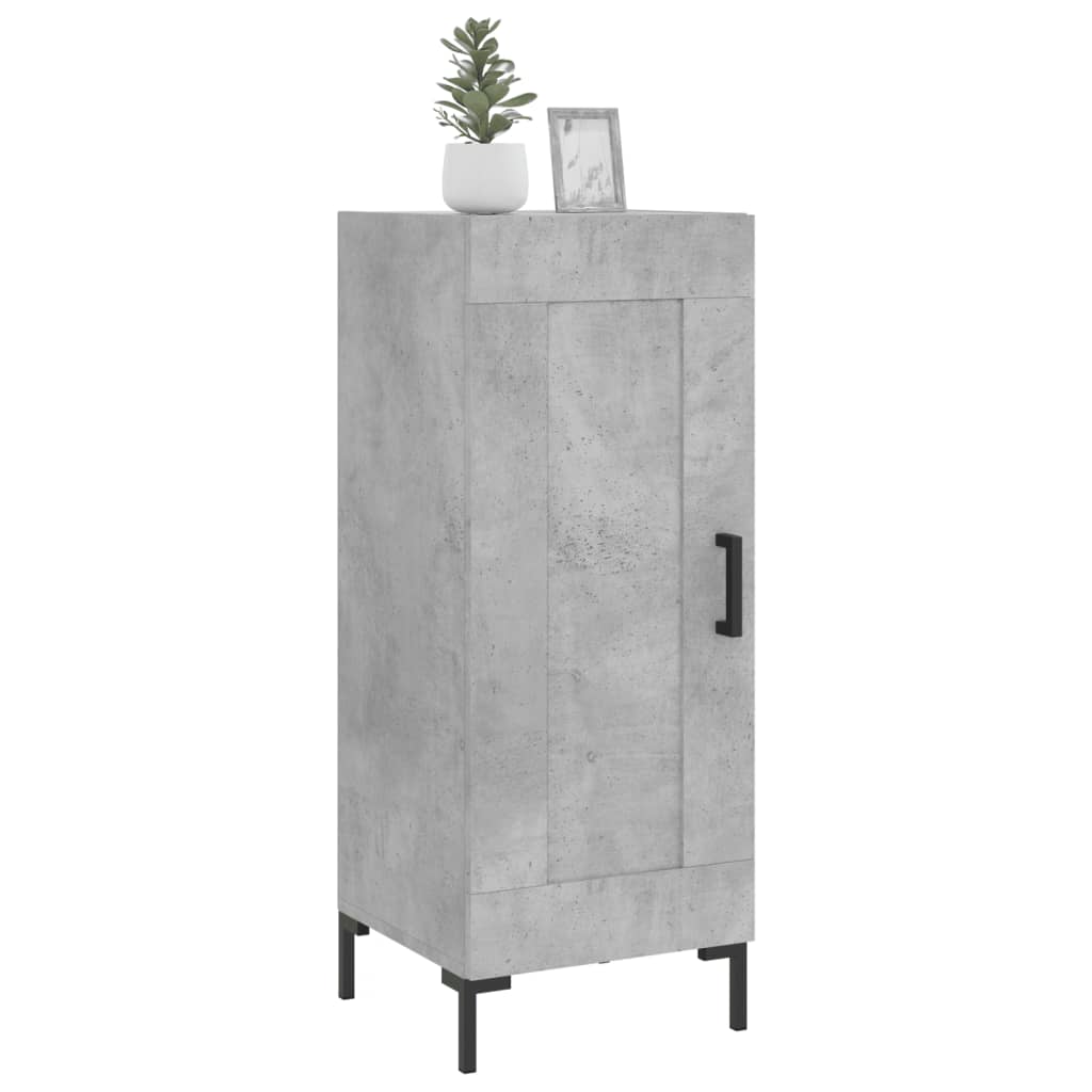 Credenza Grigio Cemento 34,5x34x90 cm in Legno Multistrato | homemem39