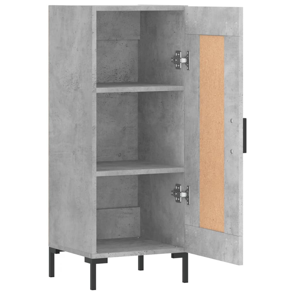 Credenza Grigio Cemento 34,5x34x90 cm in Legno Multistrato - homemem39