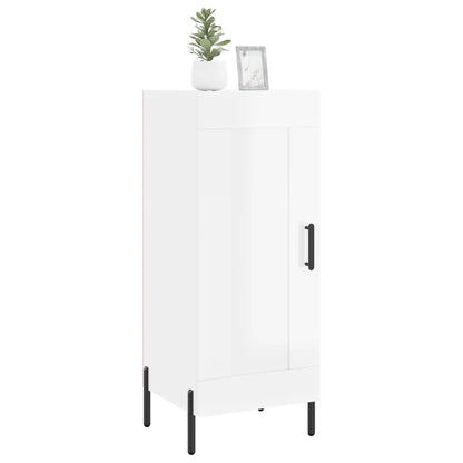 Credenza Bianco Lucido 34,5x34x90 cm in Legno Multistrato - homemem39