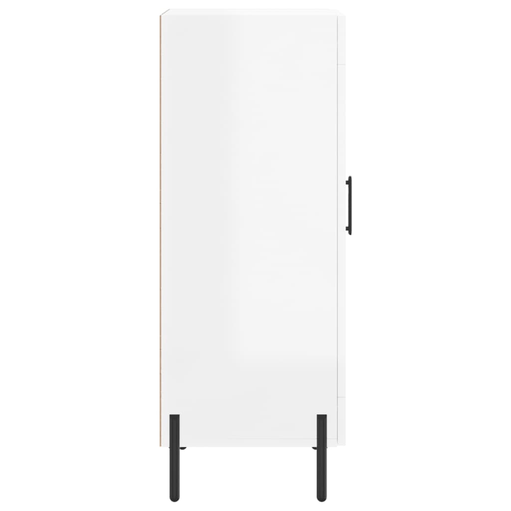 Credenza Bianco Lucido 34,5x34x90 cm in Legno Multistrato | homemem39