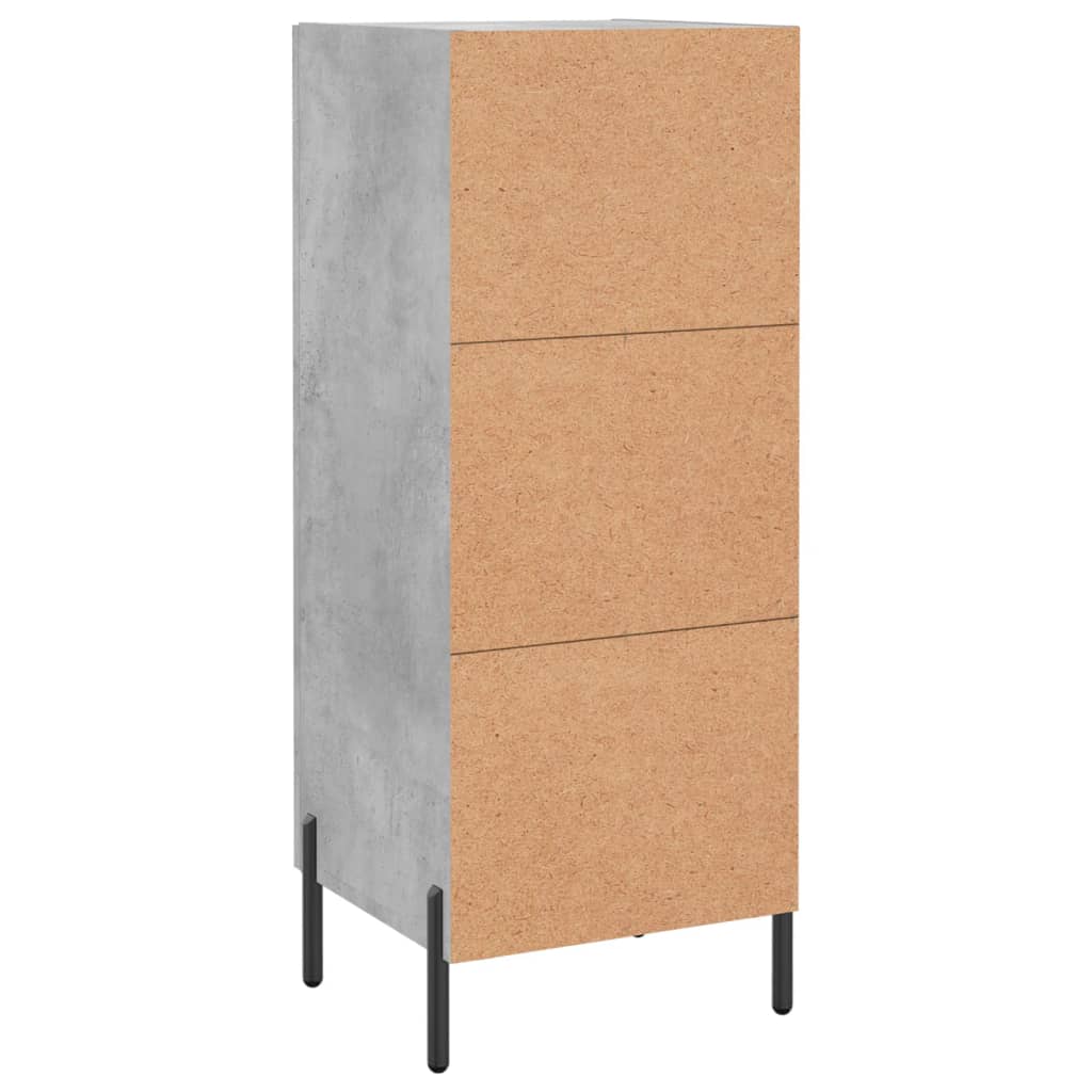 Credenza Grigio Cemento 34,5x34x90 cm in Legno Multistrato | homemem39