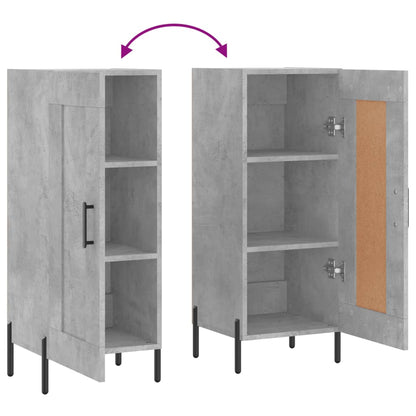 Credenza Grigio Cemento 34,5x34x90 cm in Legno Multistrato | homemem39
