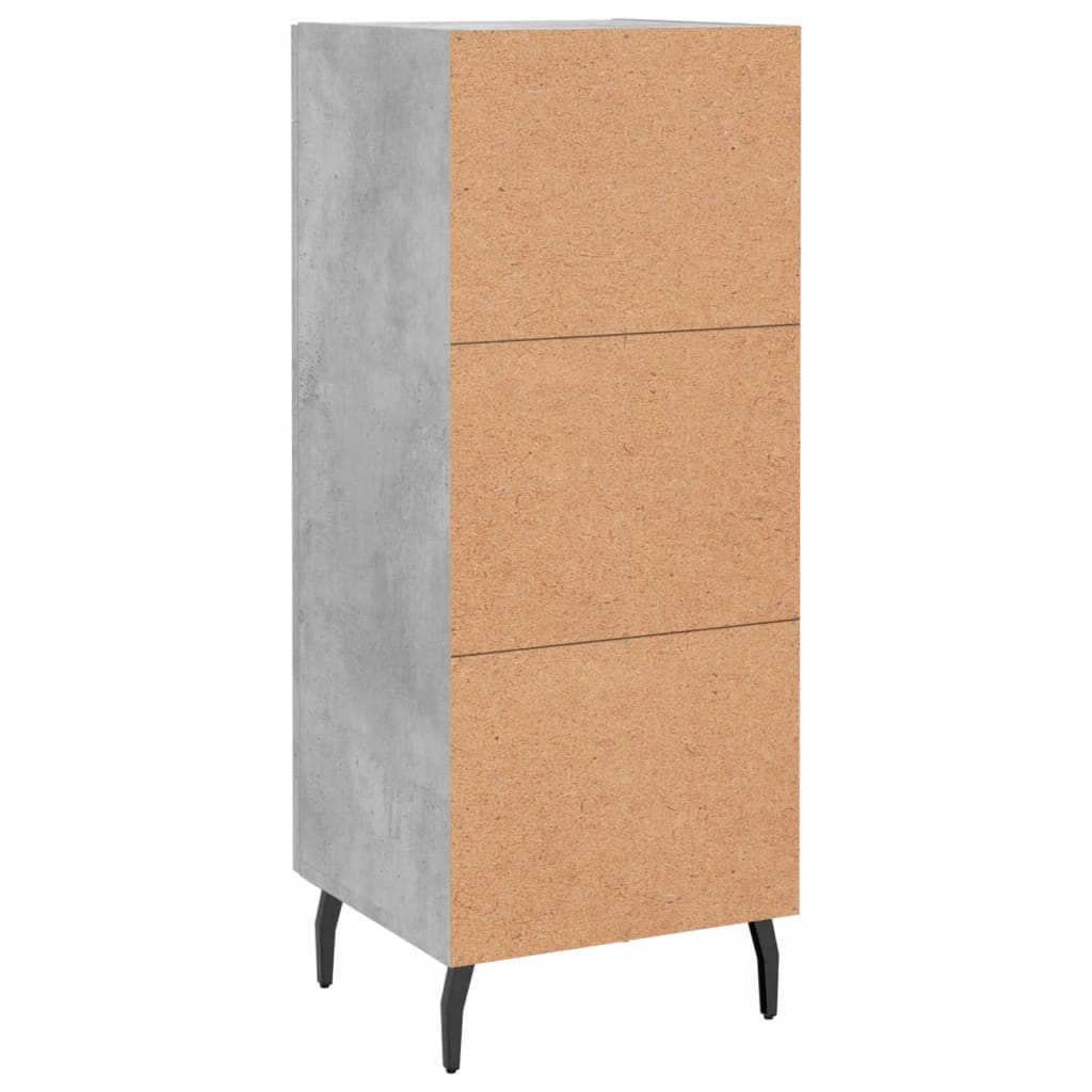 Credenza Grigio Cemento 34,5x34x90 cm in Legno Multistrato | homemem39