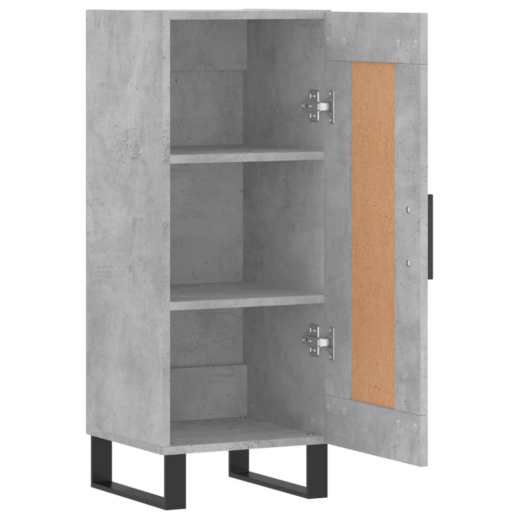 Credenza Grigio Cemento 34,5x34x90 cm in Legno Multistrato | homemem39