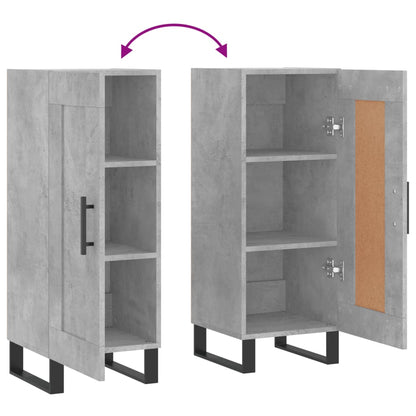 Credenza Grigio Cemento 34,5x34x90 cm in Legno Multistrato | homemem39