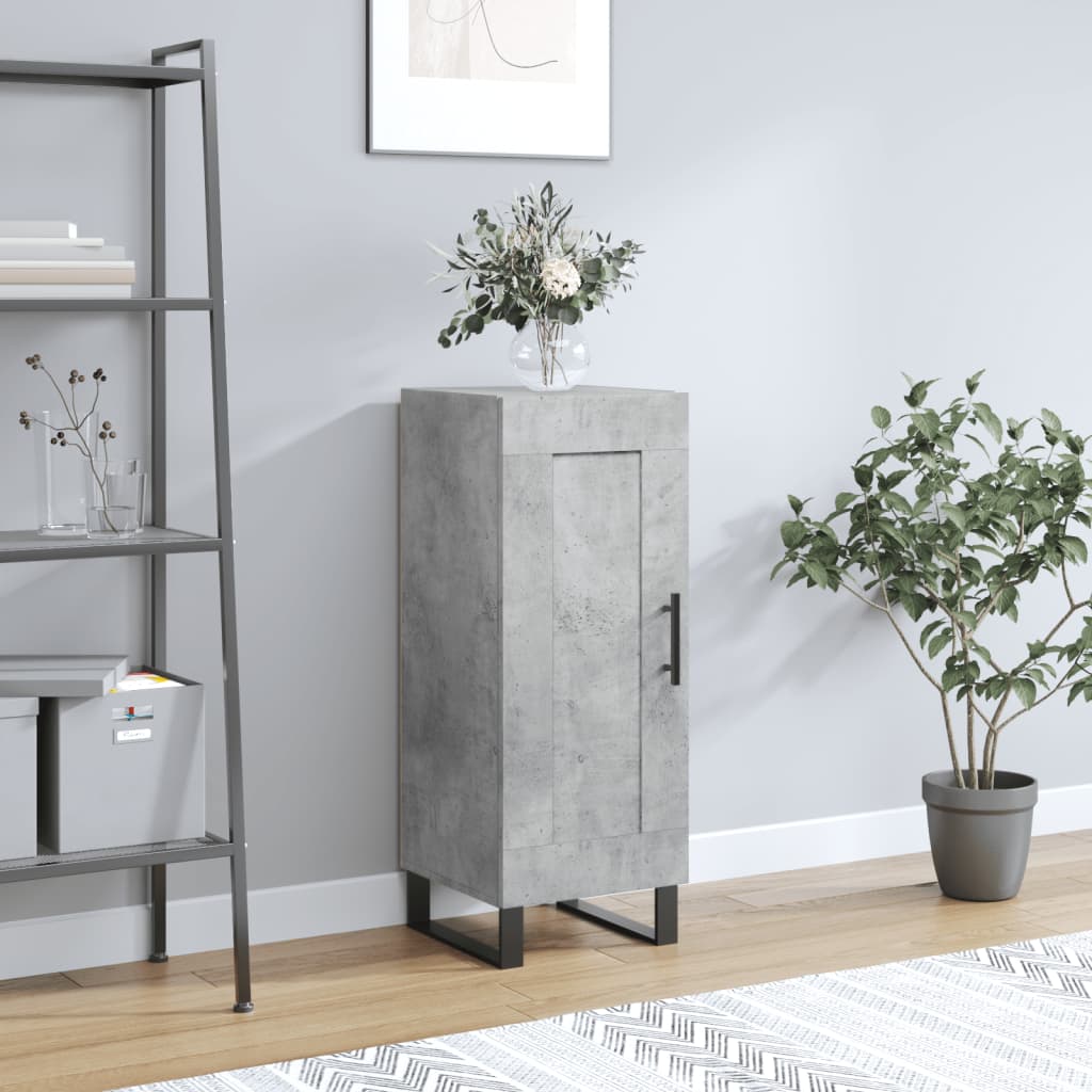 Credenza Grigio Cemento 34,5x34x90 cm in Legno Multistrato - homemem39
