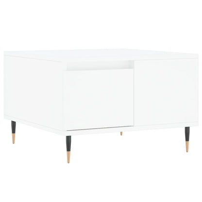 Tavolino da Salotto Bianco 55x55x36,5 cm in Legno Multistrato | homemem39