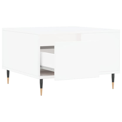 Tavolino da Salotto Bianco 55x55x36,5 cm in Legno Multistrato | homemem39