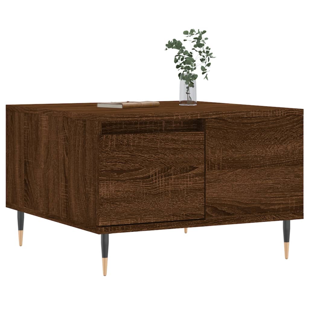 Tavolino da Salotto Rovere Marrone 55x55x36,5 cm in Multistrato | homemem39