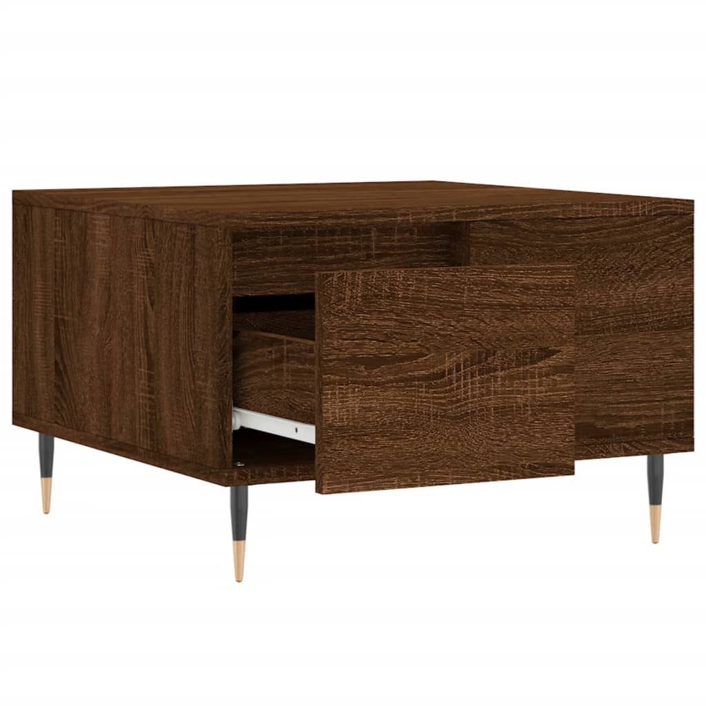 Tavolino da Salotto Rovere Marrone 55x55x36,5 cm in Multistrato | homemem39