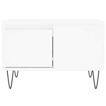 Tavolino da Salotto Bianco 55x55x36,5 cm in Legno Multistrato | homemem39
