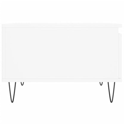 Tavolino da Salotto Bianco 55x55x36,5 cm in Legno Multistrato | homemem39