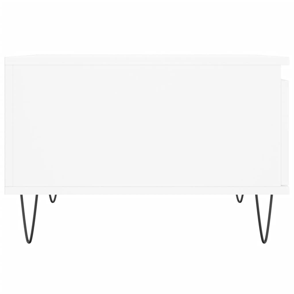 Tavolino da Salotto Bianco 55x55x36,5 cm in Legno Multistrato