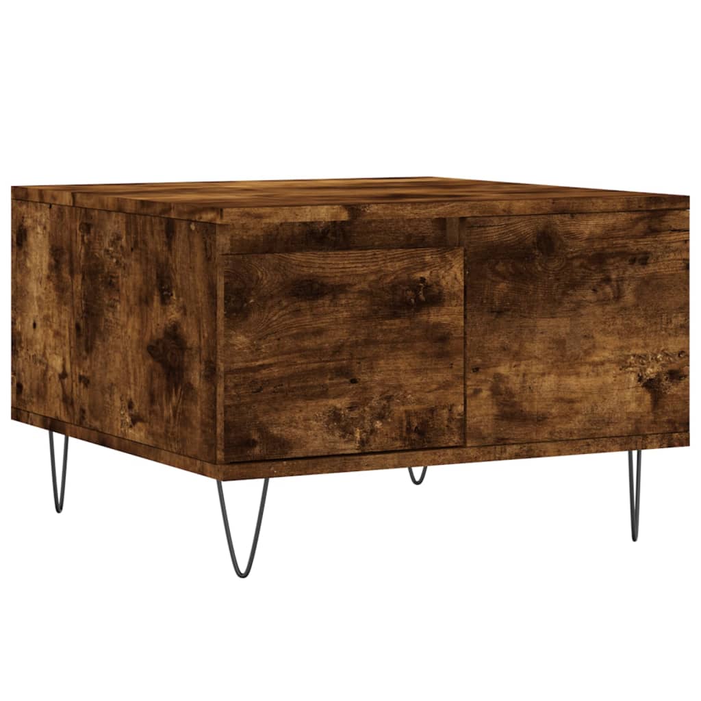 Tavolino da Salotto Rovere Fumo 55x55x36,5 cm Legno Multistrato | homemem39