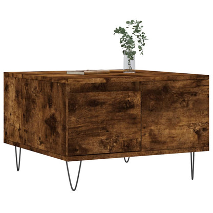 Tavolino da Salotto Rovere Fumo 55x55x36,5 cm Legno Multistrato | homemem39