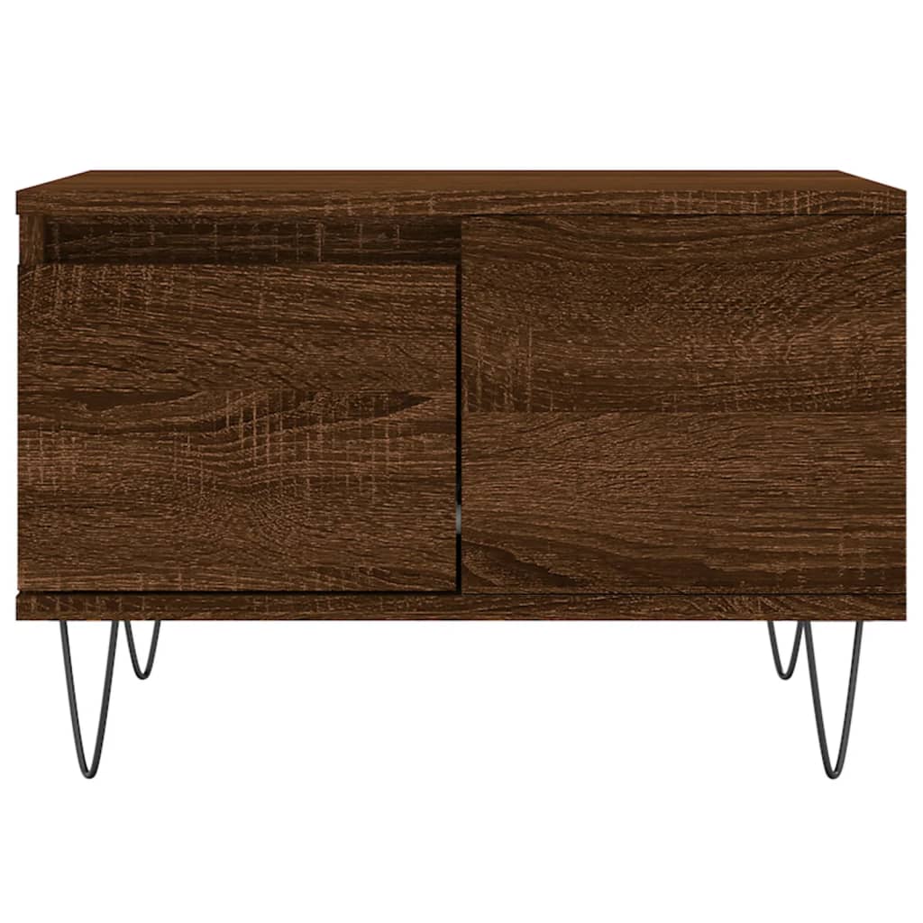 Tavolino da Salotto Rovere Marrone 55x55x36,5 cm in Multistrato | homemem39