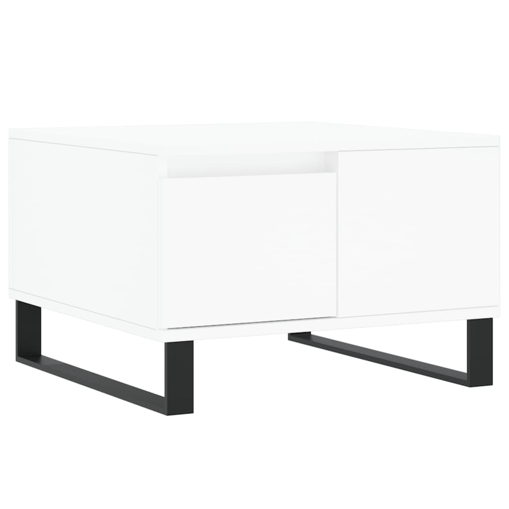 Tavolino da Salotto Bianco 55x55x36,5 cm in Legno Multistrato | homemem39