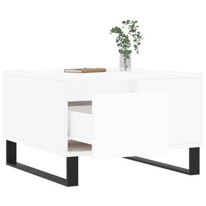 Tavolino da Salotto Bianco 55x55x36,5 cm in Legno Multistrato