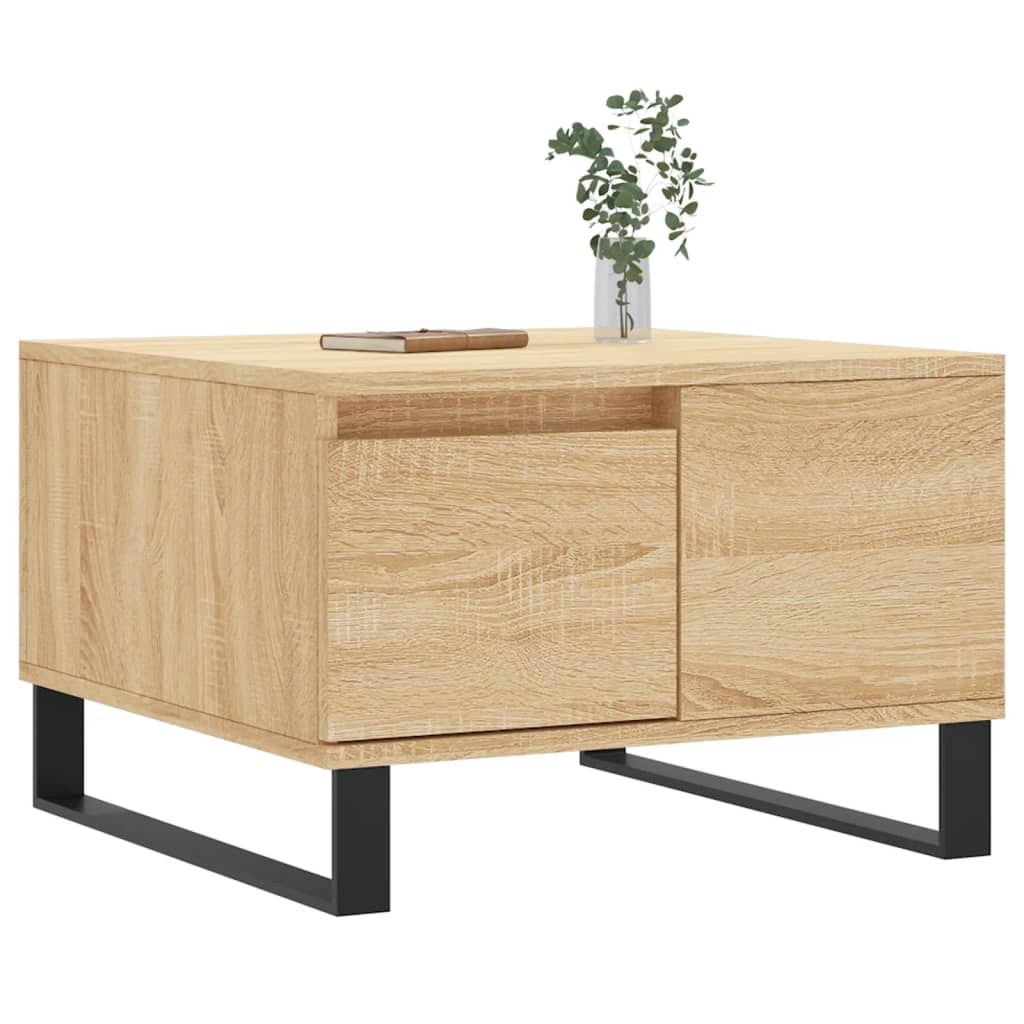 Tavolino Salotto Rovere Sonoma 55x55x36,5 cm Legno Multistrato | homemem39