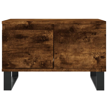 Tavolino da Salotto Rovere Fumo 55x55x36,5 cm Legno Multistrato | homemem39