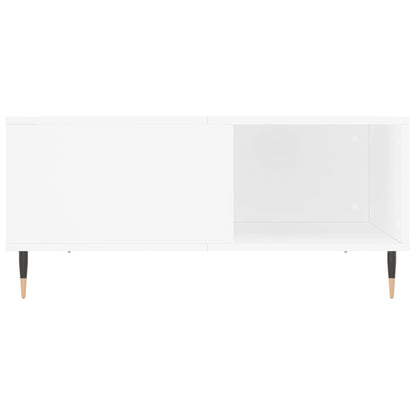 Tavolino da Salotto Bianco 80x80x36,5 cm in Legno Multistrato