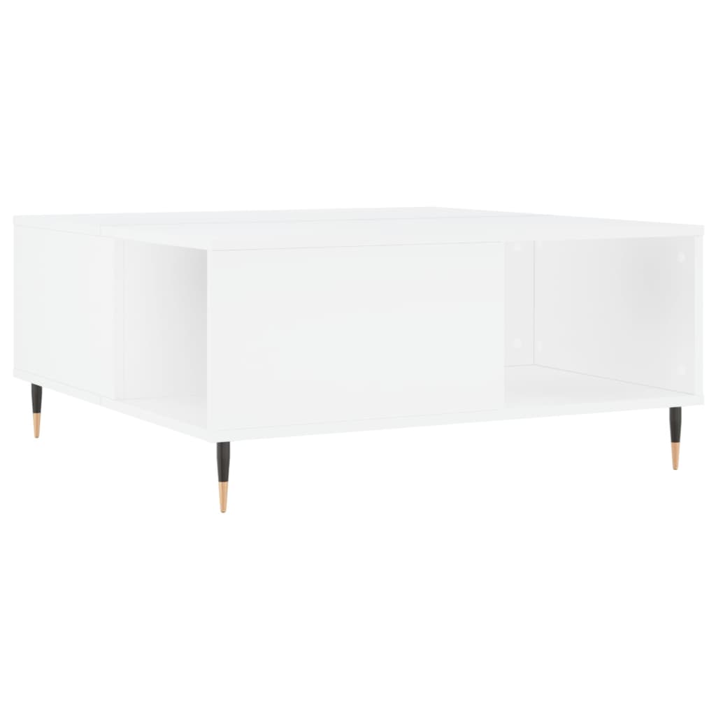 Tavolino da Salotto Bianco 80x80x36,5 cm in Legno Multistrato | homemem39