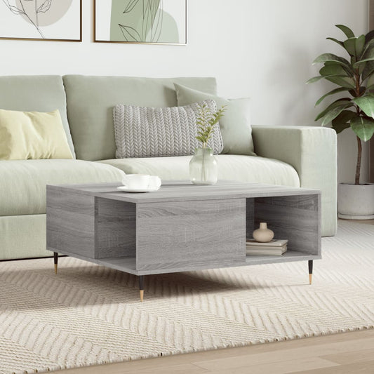 Tavolino Salotto Grigio Sonoma 80x80x36,5 cm Legno Multistrato | homemem39